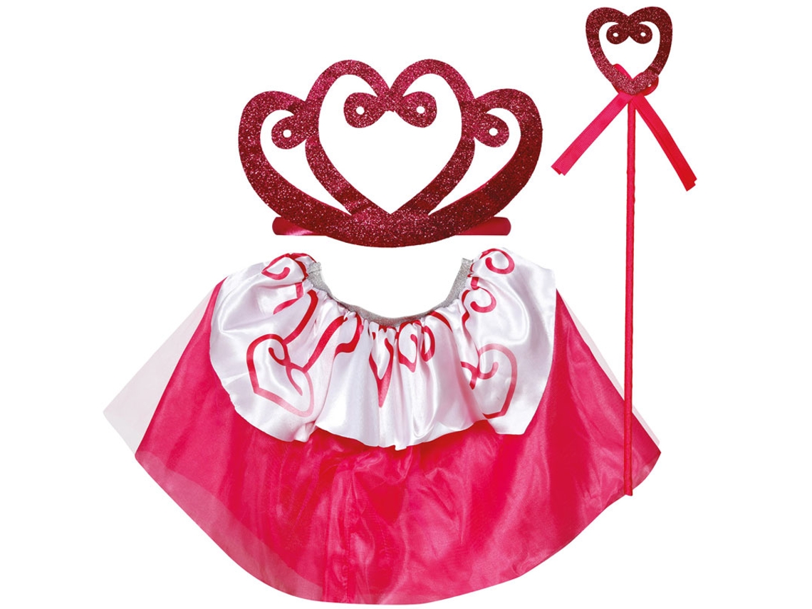 Kit Princesa Infantil Tiara, varinha e saia