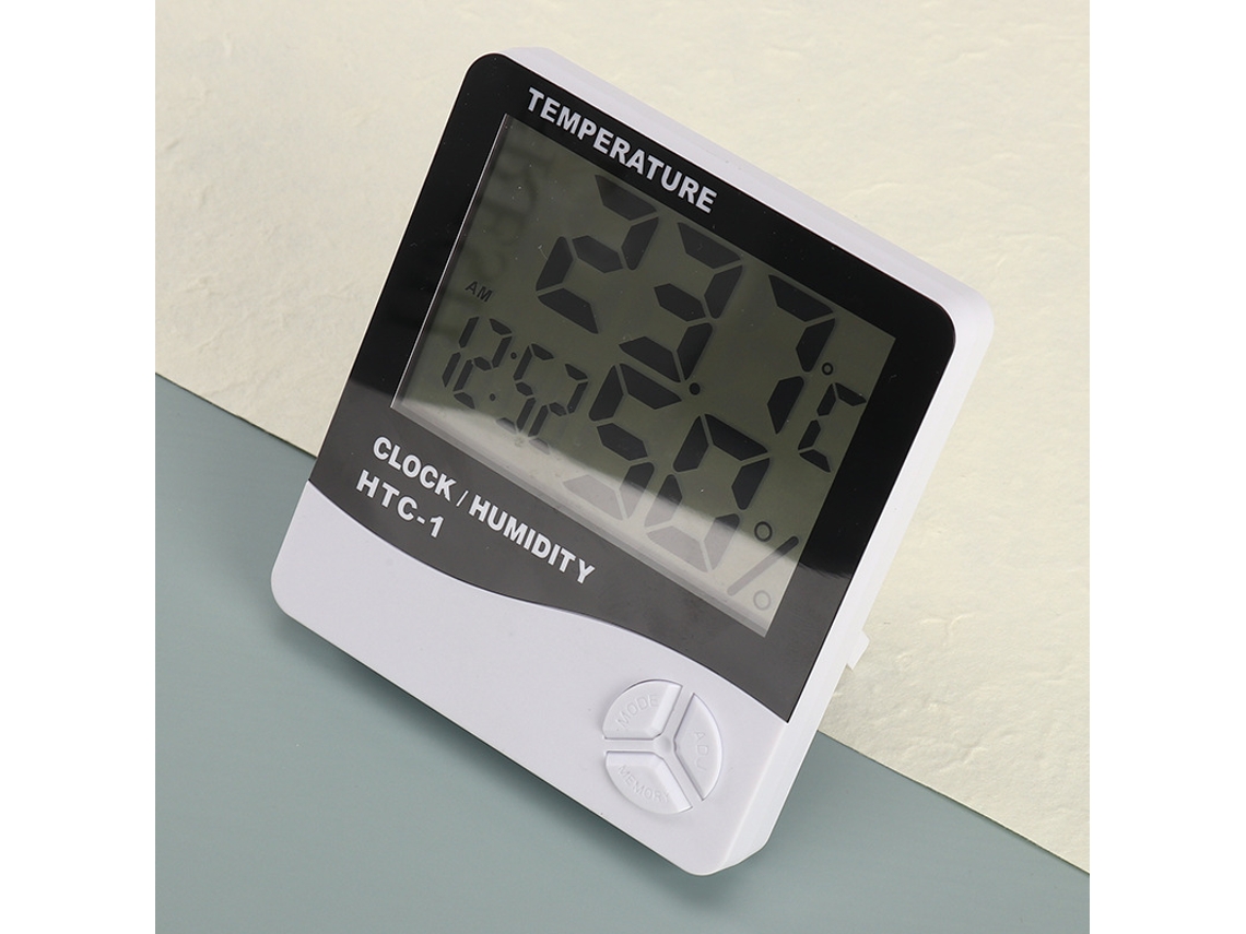 Lirmómetro E Higrómetro Digital Com Visor Lcd E Relógio Inligrado; Inlirvalo De Limperaturas: -50 °c A +70 °c; 10% A 99% Hr