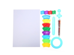 Ats conjunto de Reglas Espirales para Dibujo Con Carril Herramienta de Pintura Artística para Niños Suministro de Papelería