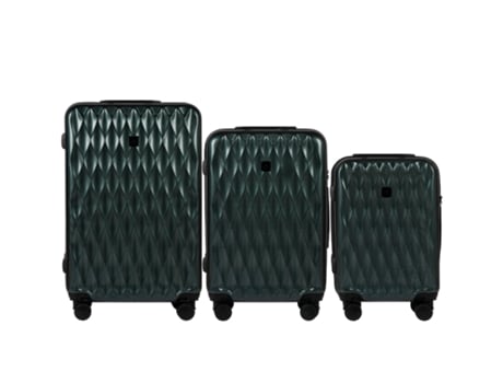 Conjunto De Bagagem Wings Golden Eagle De 3 Peças Verde Escuro, Policarbonato