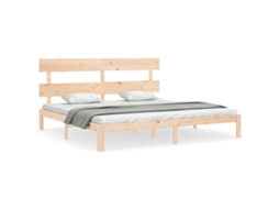 Bed Frame, Bed Frames Vidaxl Marrom Madeira De Pinho (180 X 200 Cm)