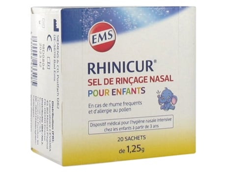 Sal para Enxágue Nasal Infantil 20 Sachês RHINICUR