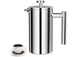 Cafeteira Prensa Francesa De Aço Inoxidável 350ml, Com Filtro Alta Qualidade, Ideal Para Casa, Viagens E Camping