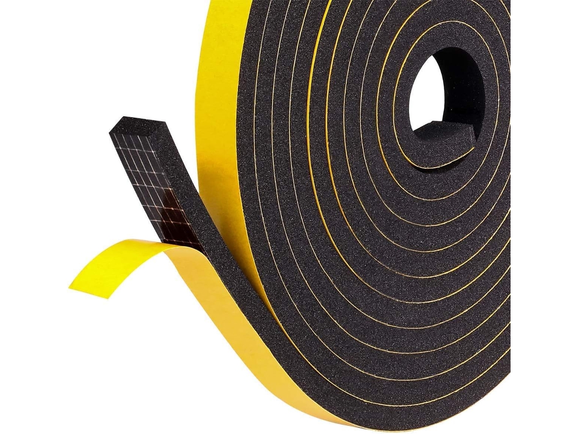 Fita de vedação de espuma de borracha Slowmoose 20 mm x 1 m para portas e janelas