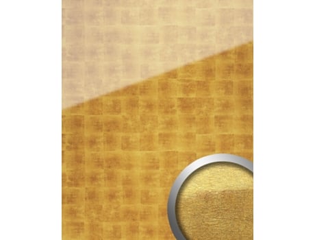 17840-Sa-Ar Painel de Parede com Padrão Abstrato Dourado WALLFACE
