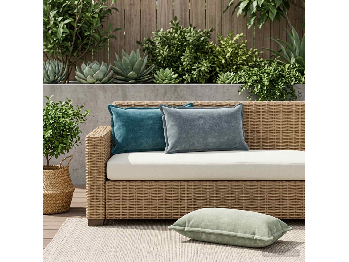Vidaxl Capa Almofada 2 Unid. Houten Azul-claro 40 X 80 Cm