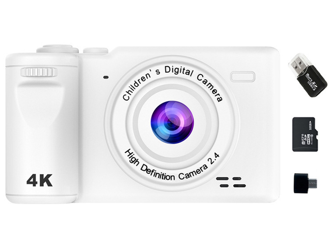 Câmera Digital Ccd de Lente Dupla Branca YUNZII