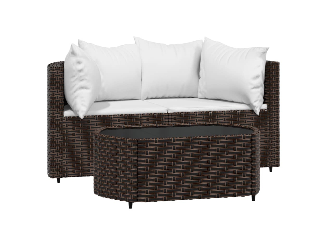 Garden Lounge Set, Garden Lounge Sets Vidaxl Marrom Rattan / Vime (n/a)