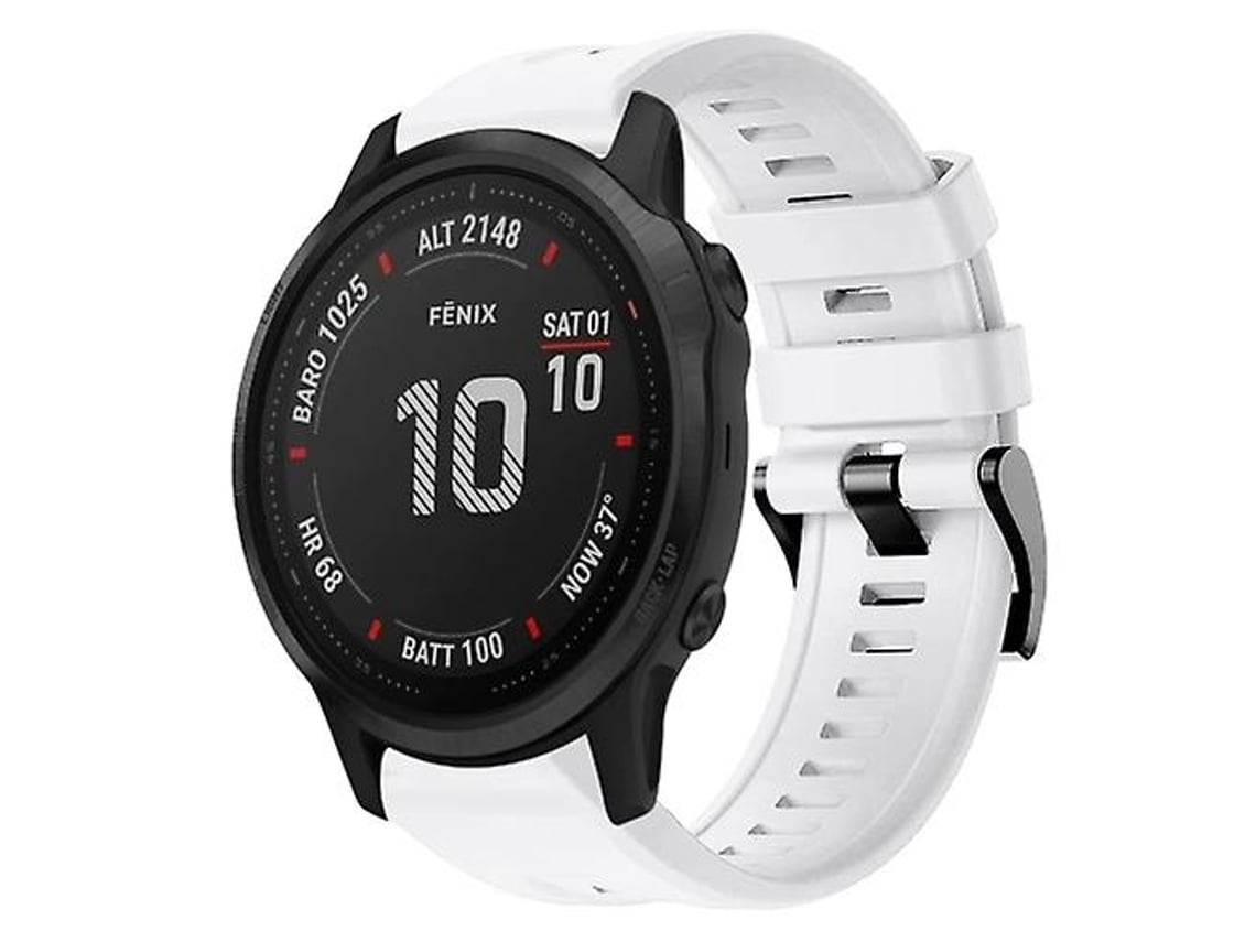 Lurelia Pulseira De Relógio Silicone Branca, Compatível Com Garmin Fenix 6s Pro