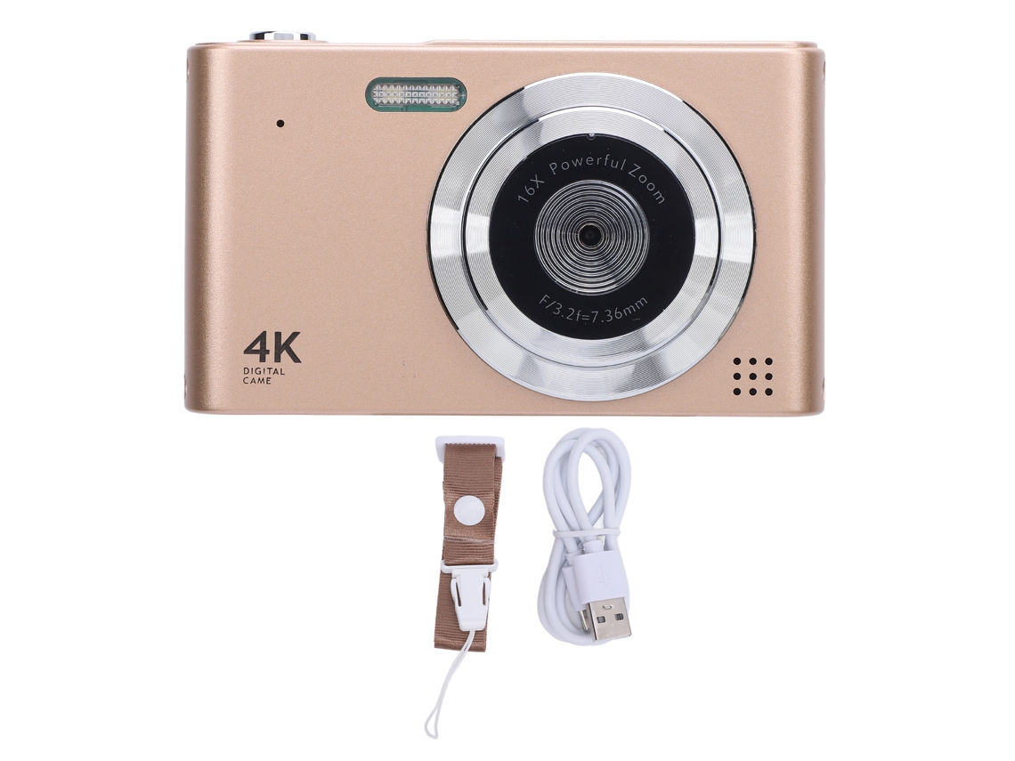 Câmera Digital Retro 4k Com Zoom 16x E Gravação De Vídeo, Compacta Ideal Para Viagens
