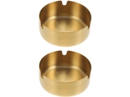 Cinzeiro compacto redondo de aço inoxidável de 7,6 cm (3 polegadas) - Recipiente prático para cinzas - Decoração para casa