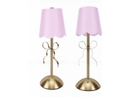Abajur De Mesa Srliya Gold Knot, Lindo E Estético Abajur De Cabeceira Com Cúpula Tecido Para Quarto, Sala De Estar E