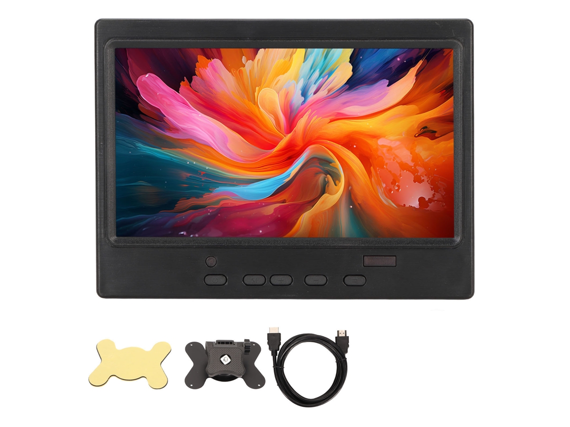 Aetheria monitor Portátil 7 Polegadas 1024x600 com Hdmi Vga Av, Suporte para Pc Carro e Bracket Borboleta