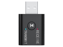 Transmissor E Receptor Bluetooth 5.0 Portátil Com Entradas Auxiliares De 3,5 Mm E Mini Usb 2 Em 1.