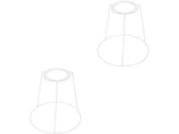 Conjunto de 2 Peças de Suporte de Abajur em Ferro com Gaiola Protetora para Fios, Ideal para Luminárias. SFUSHOS