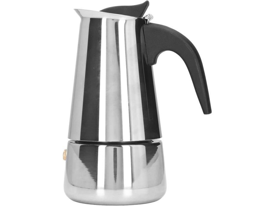 Pote Moka Cafeteira de Aço Inoxidável Cafeteira Mocha Cafeteira Italiana para Escritório de Viagens em Casa 200Ml 196