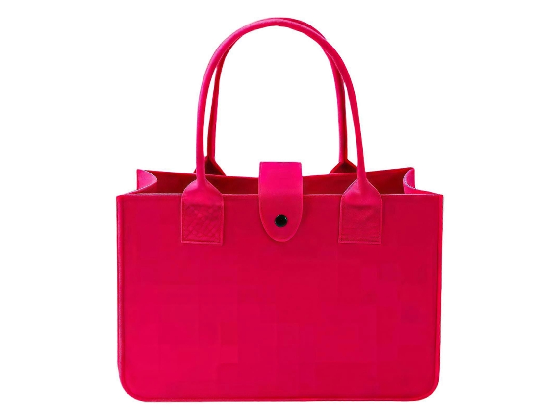 Bolsa de Ombro Compacta em Feltro, Tipo Cesta de Compras Dobrável, Ideal para Uso Diário. Leve, Fácil de Limpar e com Design Prático. GOKOCO