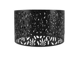 Abajur de Metal Oco Estilo Moderno Folha de Capim D'água com Carvado Preto