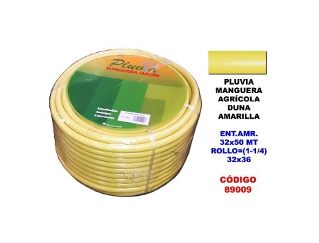 Pluvia manguera amarilla agricola ent.amr.32x50 rol (1-1-4)32x36