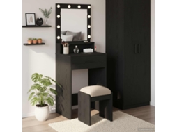 Vidaxl Mesa De Vestir Carvalho Preto 50 X 41 X 135 Cm