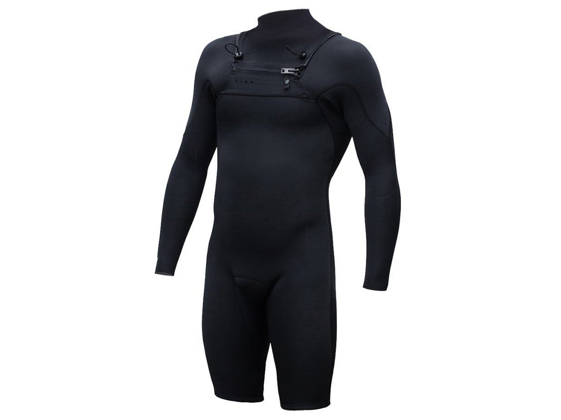 Fato Neoprene Manga Comprida Zip Tórax Vault Springsuit 2/2 Mm Preto Szion