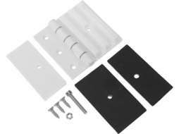 Dobradiça De Plástico Branco Para Porta De Sauna Com Vedação E Parafusos Pretos, Resistente A Altas Temperaturas