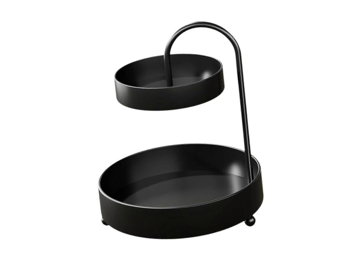 Suporte Para Fruteiras, Cesto De Armazenamento Antiderrapante De 2 Níveis Em Ferro Fundido, Ideal Para Cebolas E Alho.