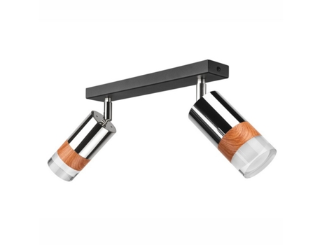 Candeeiro de Teto Aurora Aço Prata 19X19X8 Cm EPIKASA