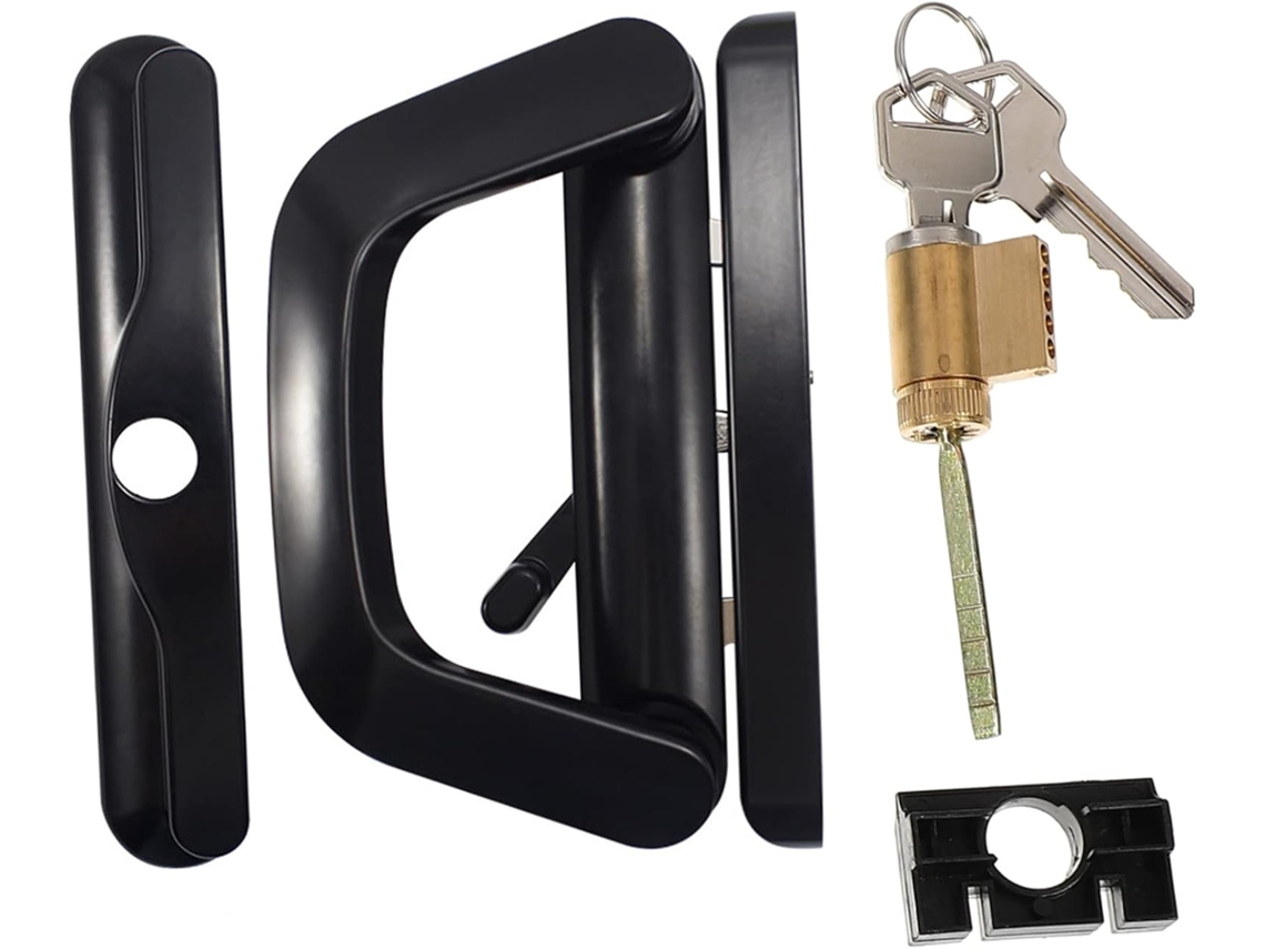 1 Conjunto De Fechadura Privacidade Com Chave Para Porta Correr Em Liga Zinco, Ideal Para Varandas E Com Fácil