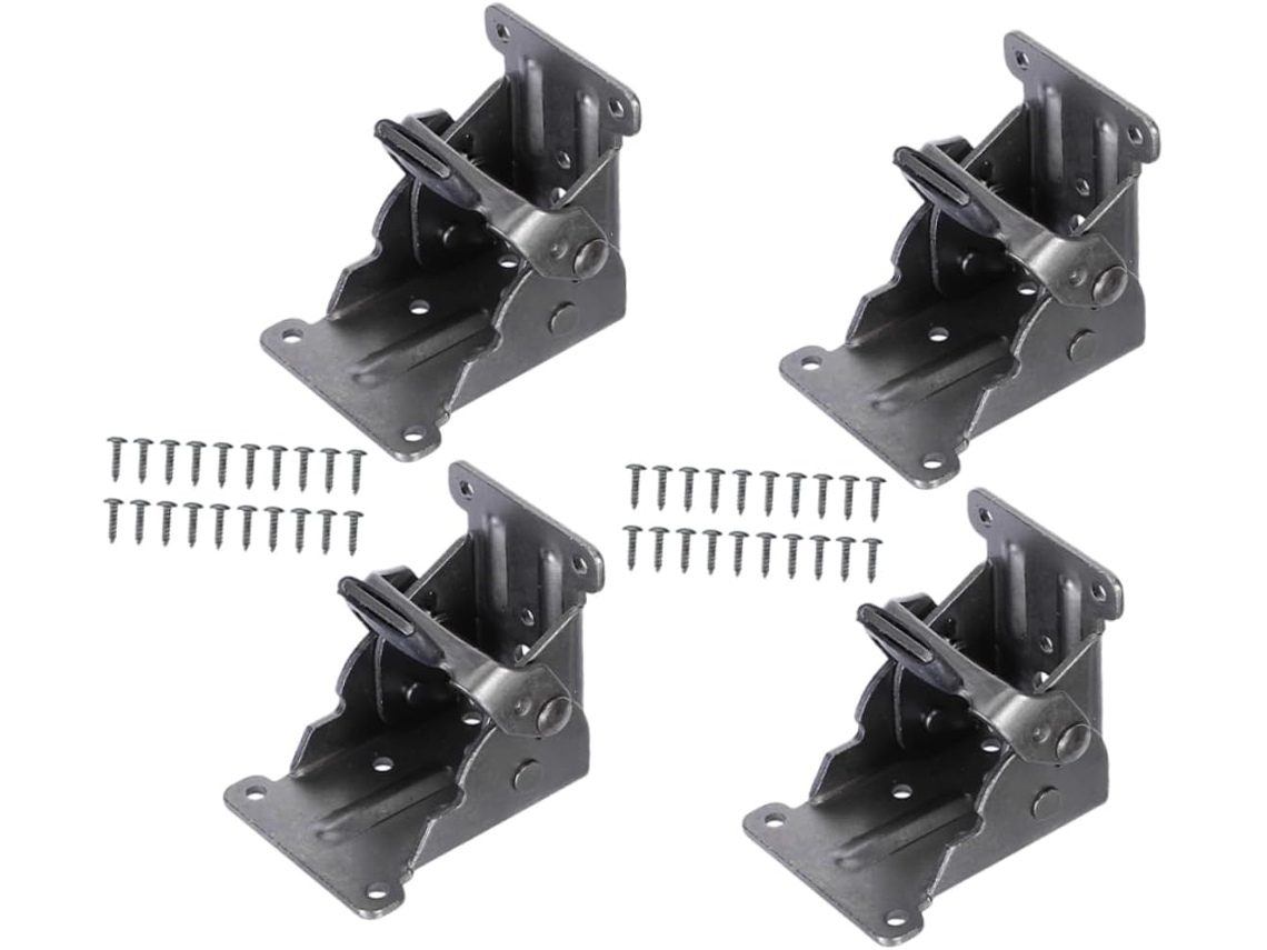 Dobradiças Dobráveis Com Travamento Automático De 4 Peças Para Suporte De Mesa