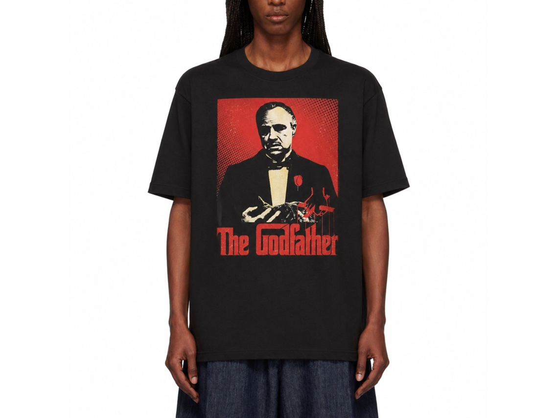 Rockinstone Godfather Movie Graphic Black Adult T-shirt Size:m
