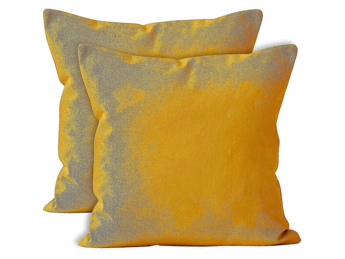 Capas de Almofada Amarelo Sunbeam Algodão 45x45cm S/MARCA