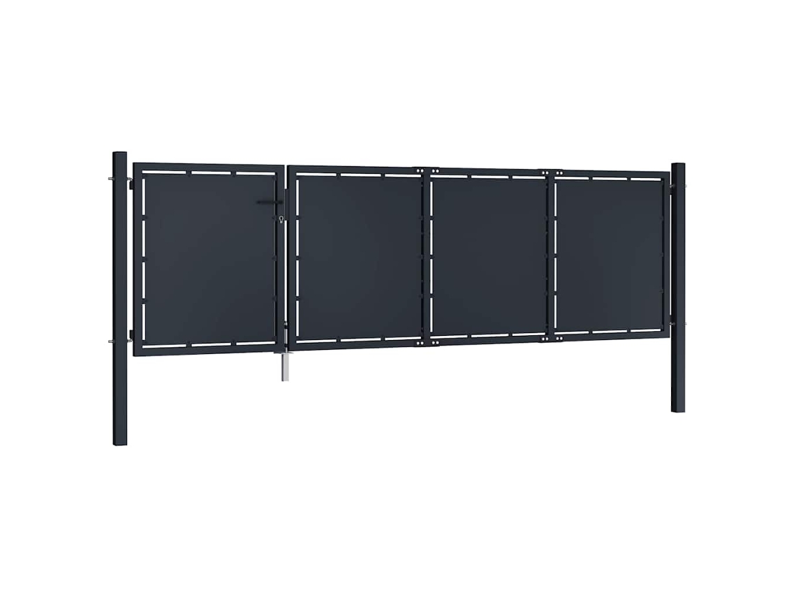 Maison Exclusive - Portão De Jardim Em Aço 350 X 100 Cm Antracite