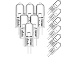 Rebe 12 Lâmpadas Halógenas G4 10w 12v 2800k Lâmpadas Cápsula Claras para Campainhas de Cozinha, Salões e Dormitórios
