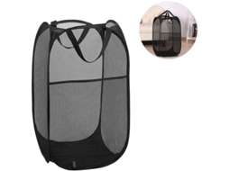 Lurelia Cesto De Malha Dobrável Respirável Estável 34 X 55 Cm Poliéster Preto Quarto