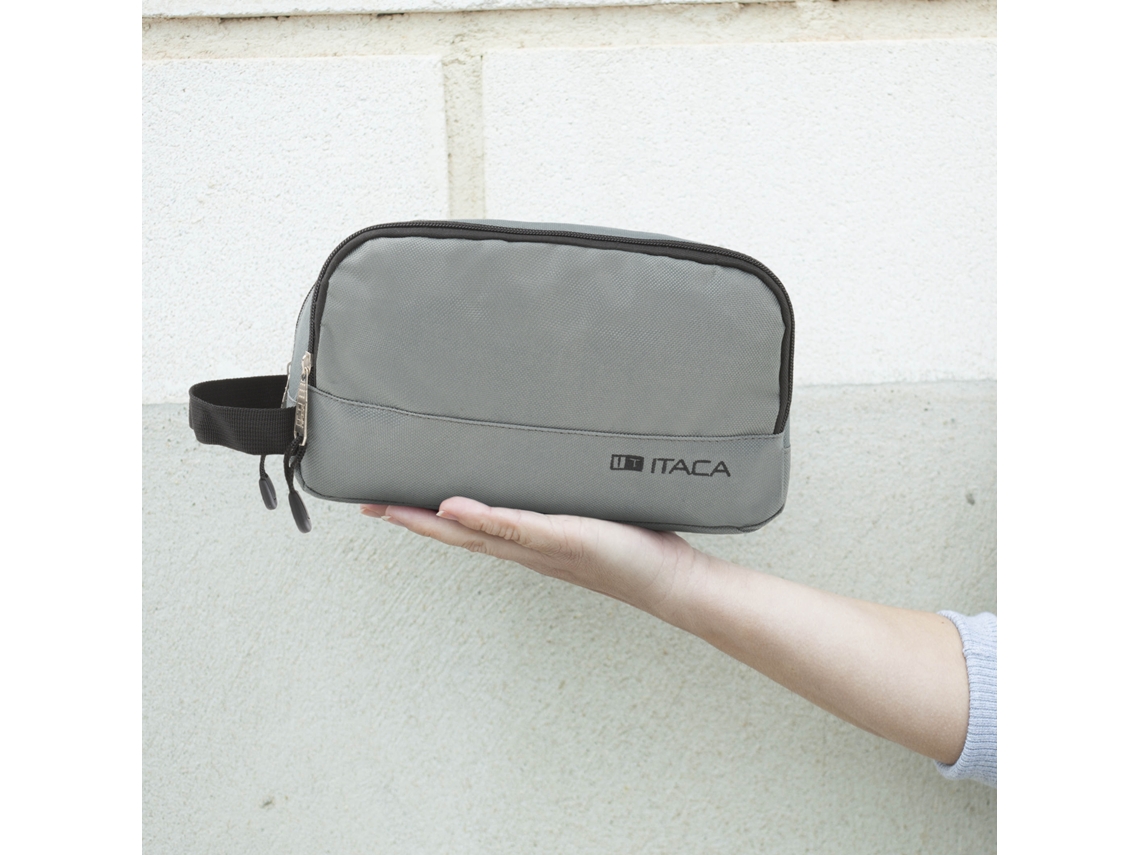 Saco de Toilette de Viagem ITACA Spey Cinza 24X15X12 Cm