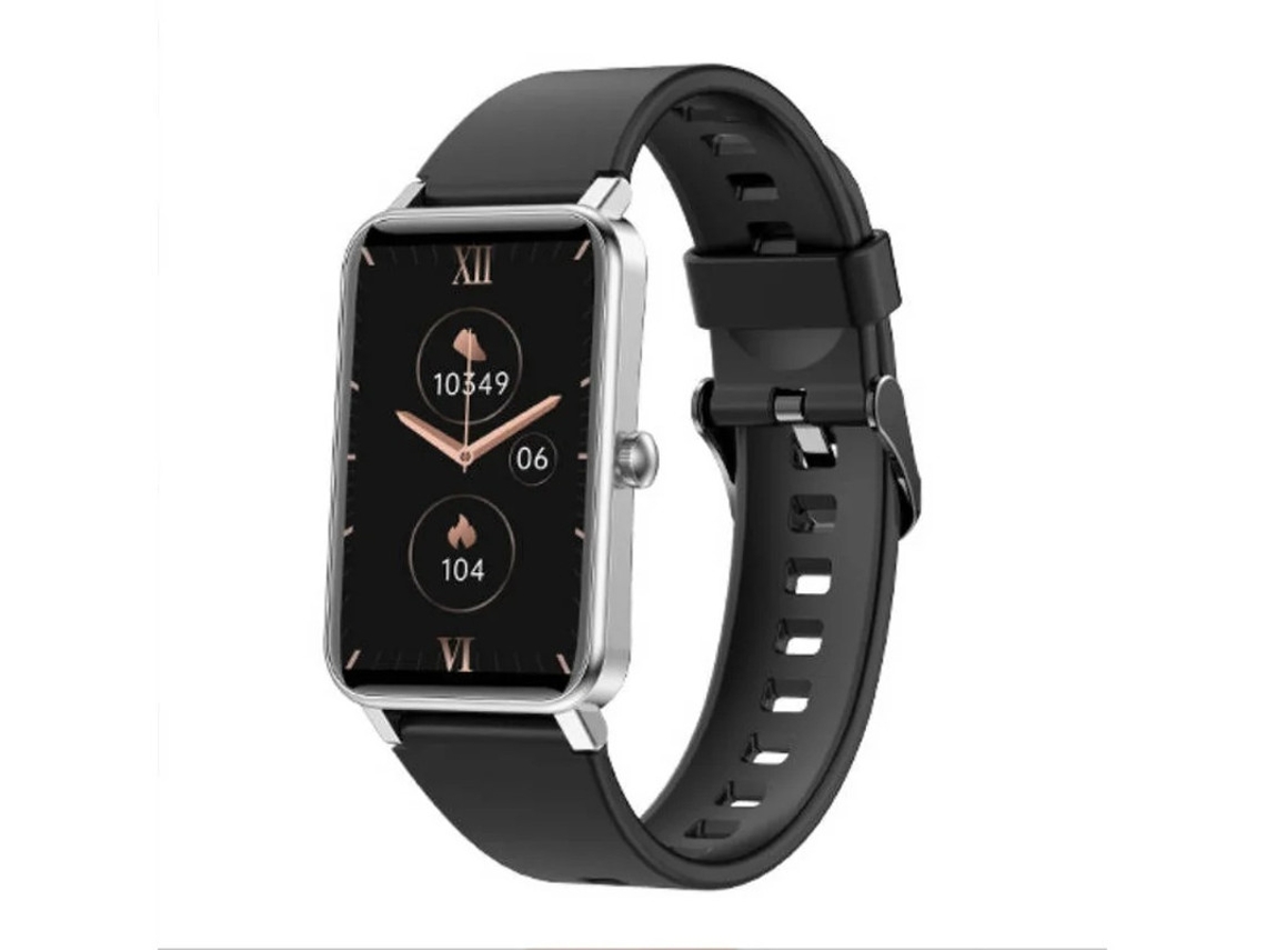 Smartwatch com monitor cardíaco, pedômetro, tela sensível ao toque grande HD Bestvite (preto)
