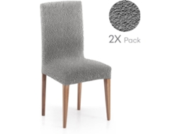 Pack de 2 Capas em Tecido Elástico para Cadeira MILICA Spongy Cinza (40x70 cm)