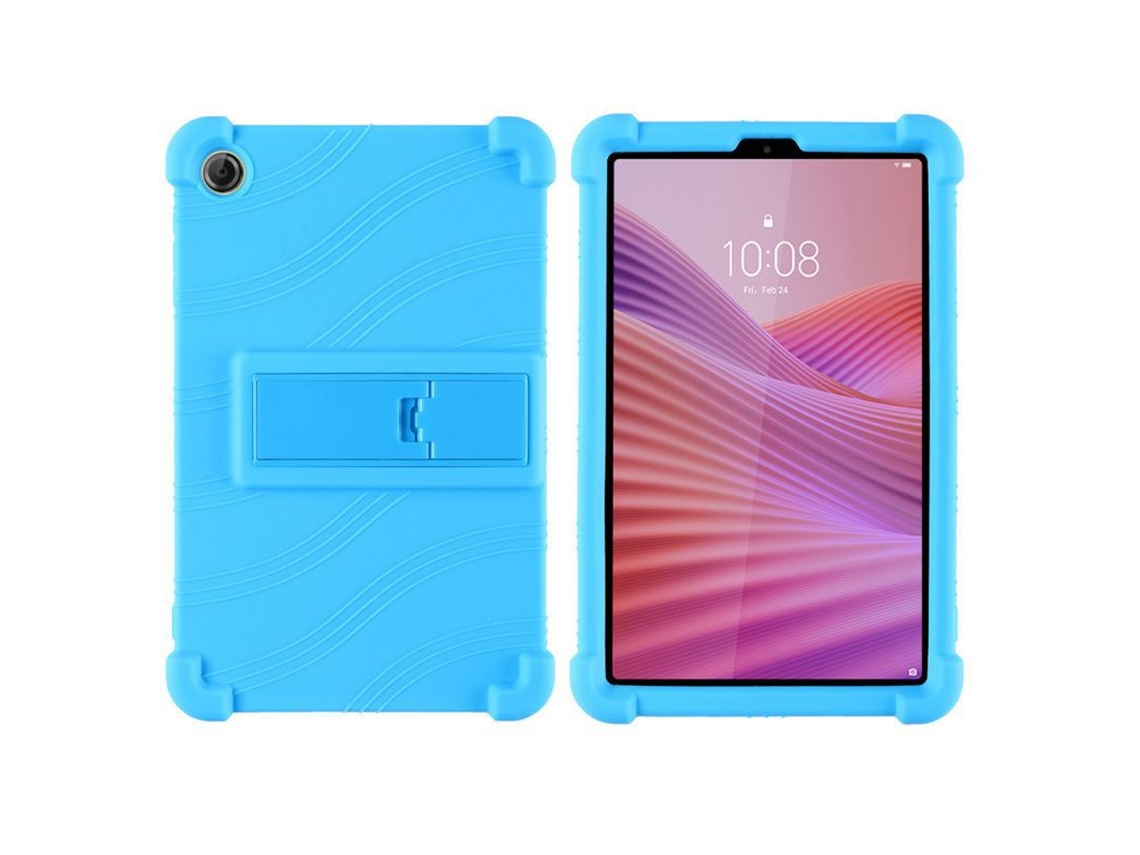 Capa De Silicone Com Suporte E Proteção Contra Impactos, Compatível Com O Lenovo Tab One Tb305fu De 8,7 Polegadas.azul Celeste Yunzii