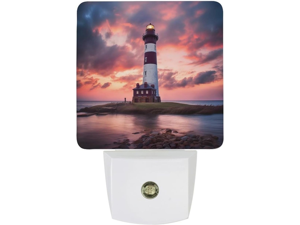 Luminária De Parede Com Plugue, Farol De Beleza, Luz Noturna, Sensor Crepuscular, Luz Led Branca Quente, Lâmpada De