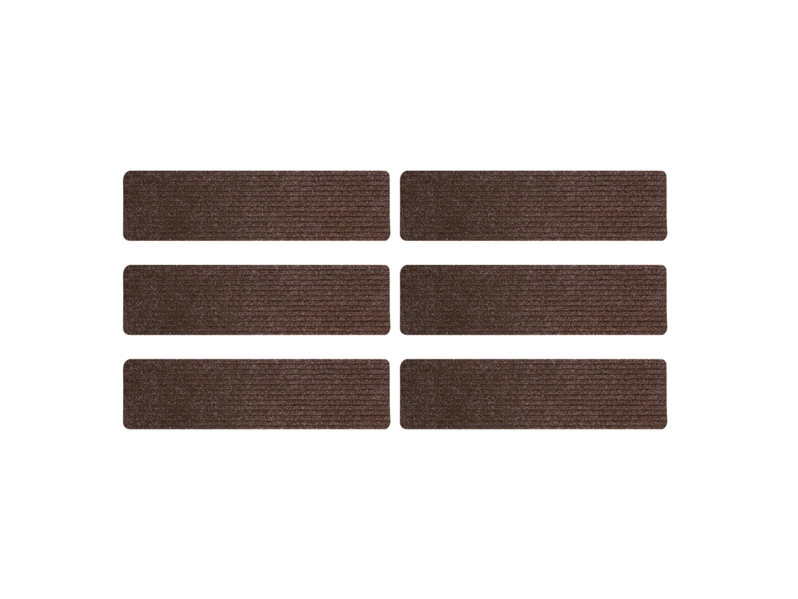 6pcs Tapete de Escada Autoadesivo Reutilizável Marrom a B C D e