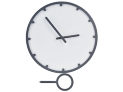 Baok-Reloj De Pared Madera Silento Ronda Non Ticking Con Hook Para Hogar Cafe Tienda Bar Gris
