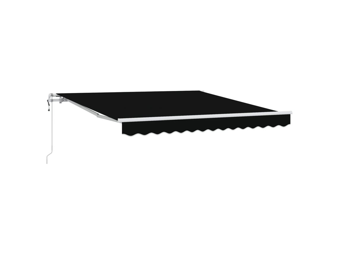 Toldo Retrátil Automático Preto Vidaxl Preto Poliéster (3.5 X 2.5 M)
