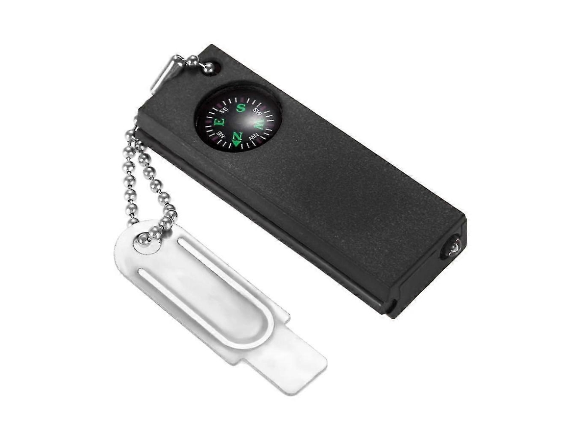 Kit De Sobrevivência Para Acampamento E Caminhada Com Lanterna Led E Bússola De Sílex, Preto Olysi Shop