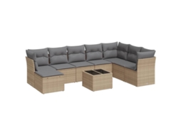 Garden Sofa Set, Garden Sofa Sets Vidaxl Bege Rattan / Vime (n/a)