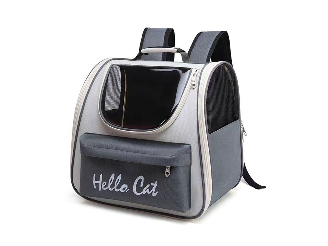 Mochila para Animais de Estimação, Portátil, Cinza AQUAFORGE