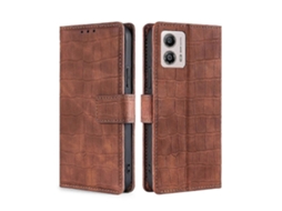 Capa De Celular Em Couro Sintético Com Fecho Magnético E Textura De Crocodilo Para Motorola Moto G53 5g/g13 4g/g23 4g
