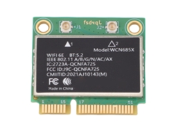 Placa De Rede Sem Fio (wifi 6e Bluetooth 5.2) Para Qualcomm Wcn685x Qcnfa725 Wifi6e Mini