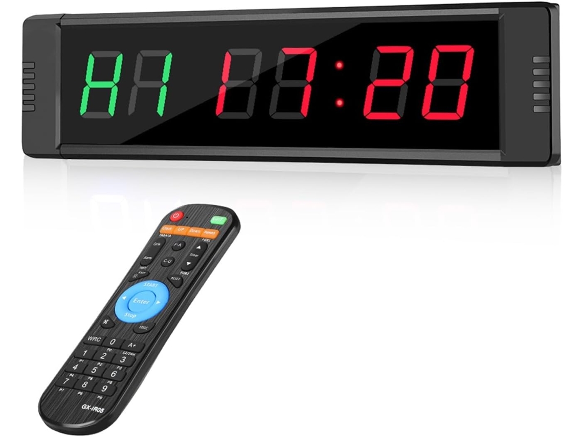 Relógio digital LED com controle remoto SFUSHOS