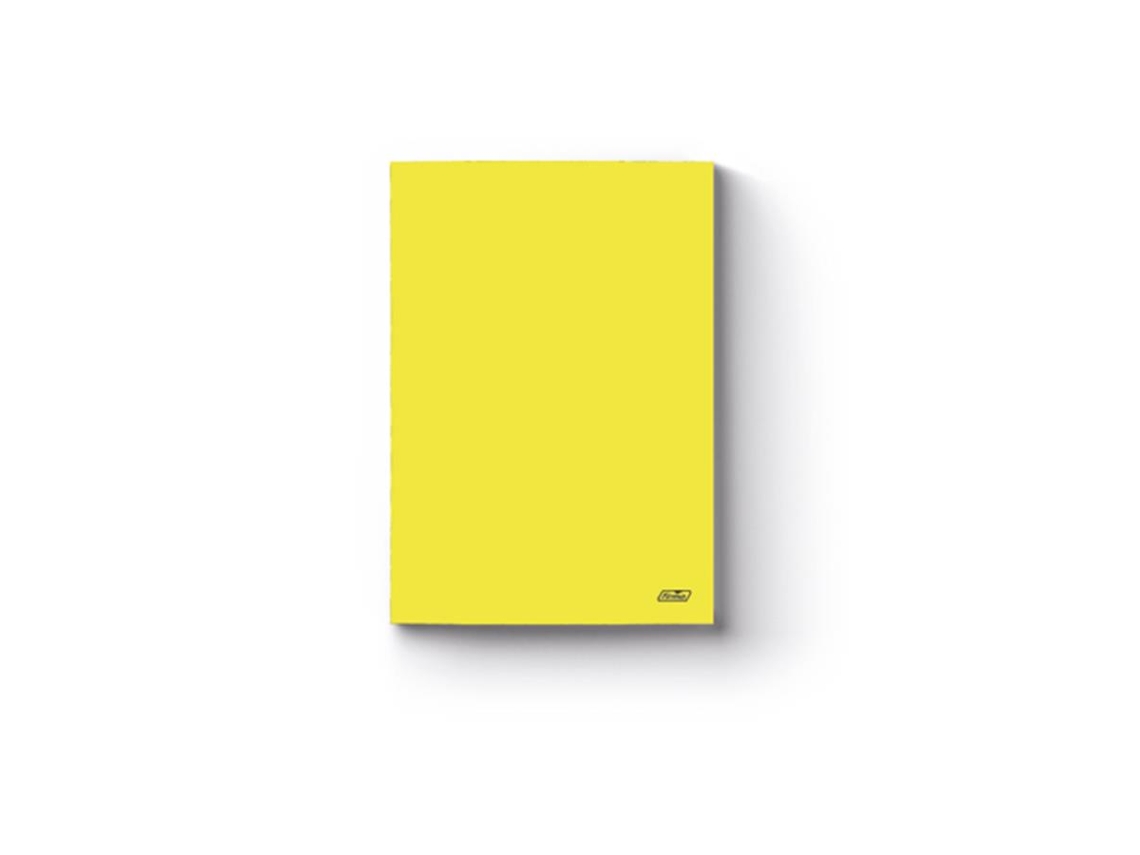 Caderno Agrafado A4 Capa Amarelo Spring 60 Folhas Pautado